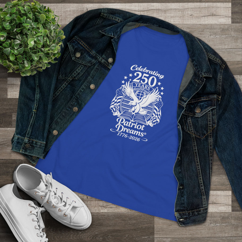 Celebrate 250 Years | White Logo | Patriot Dreams | Women's Relaxed T-Shirt