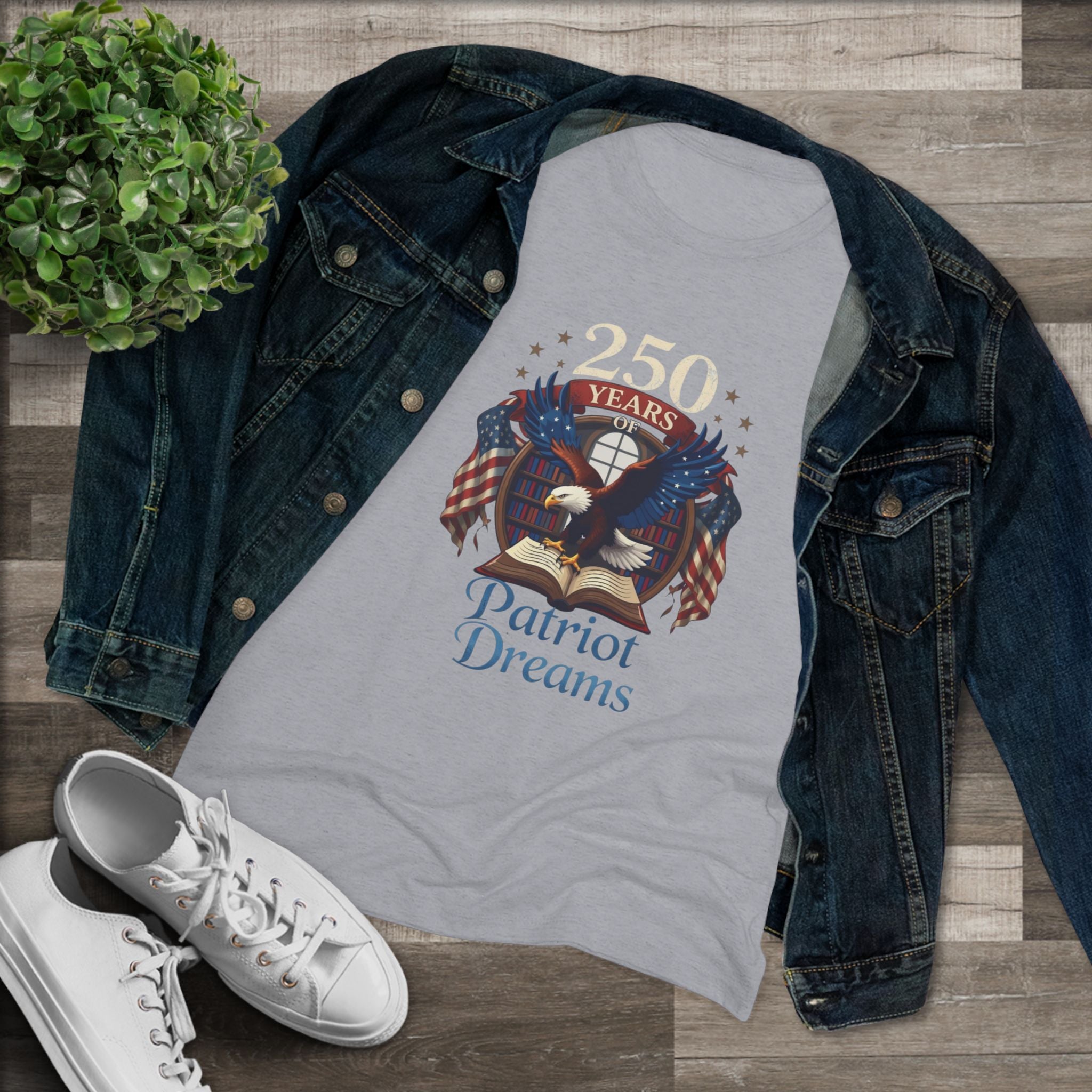 Celebrate 250 Years | Patriot Dreams | Premium Tri-Blend Women's T-Shirt