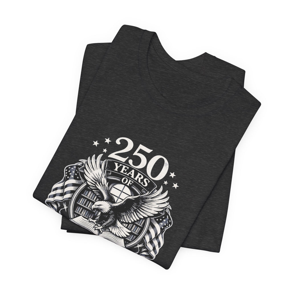 Celebrate 250 Years | Patriot Dreams | BW Logo | Jersey Unisex T-Shirt