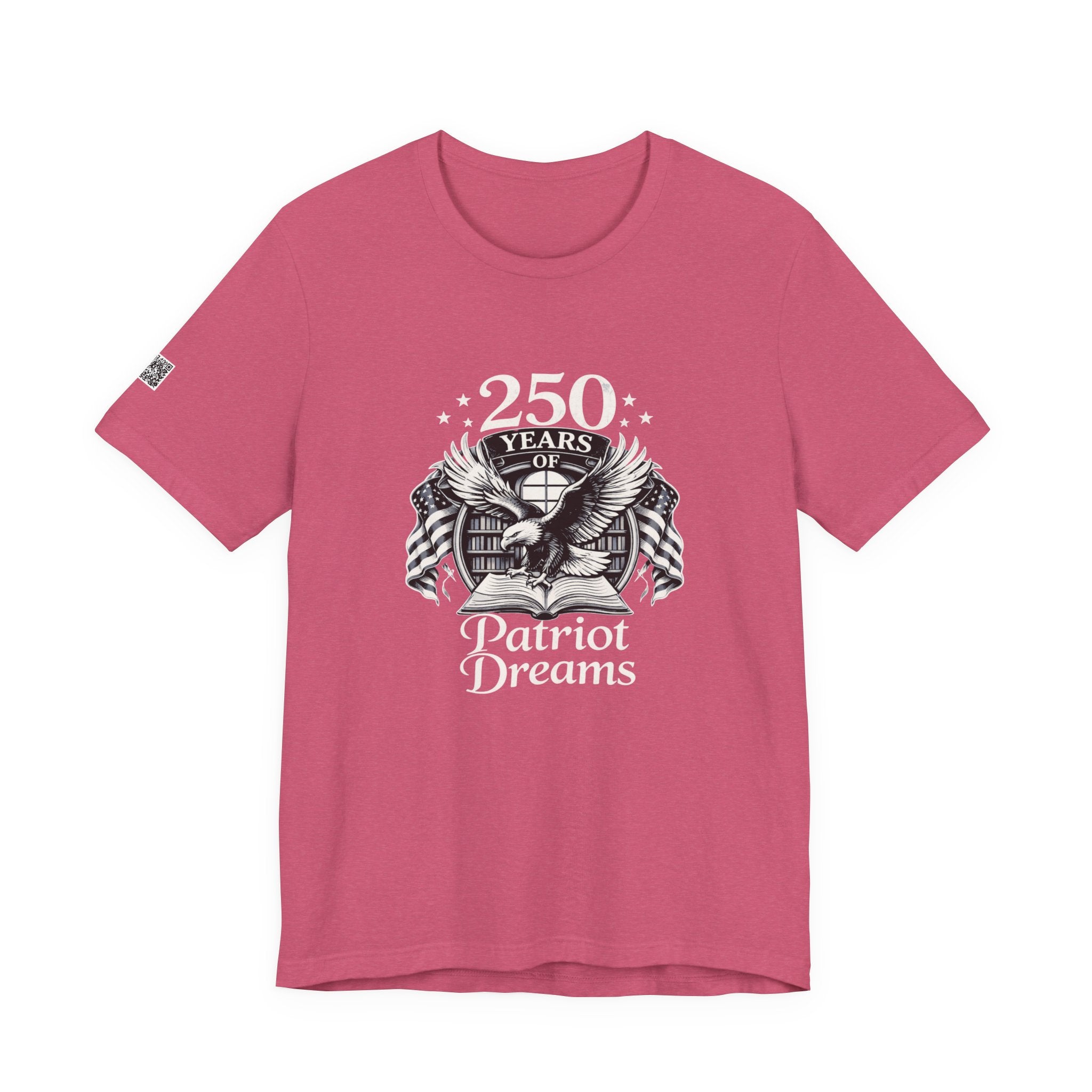 Celebrate 250 Years | Patriot Dreams | BW Logo | Jersey Unisex T-Shirt