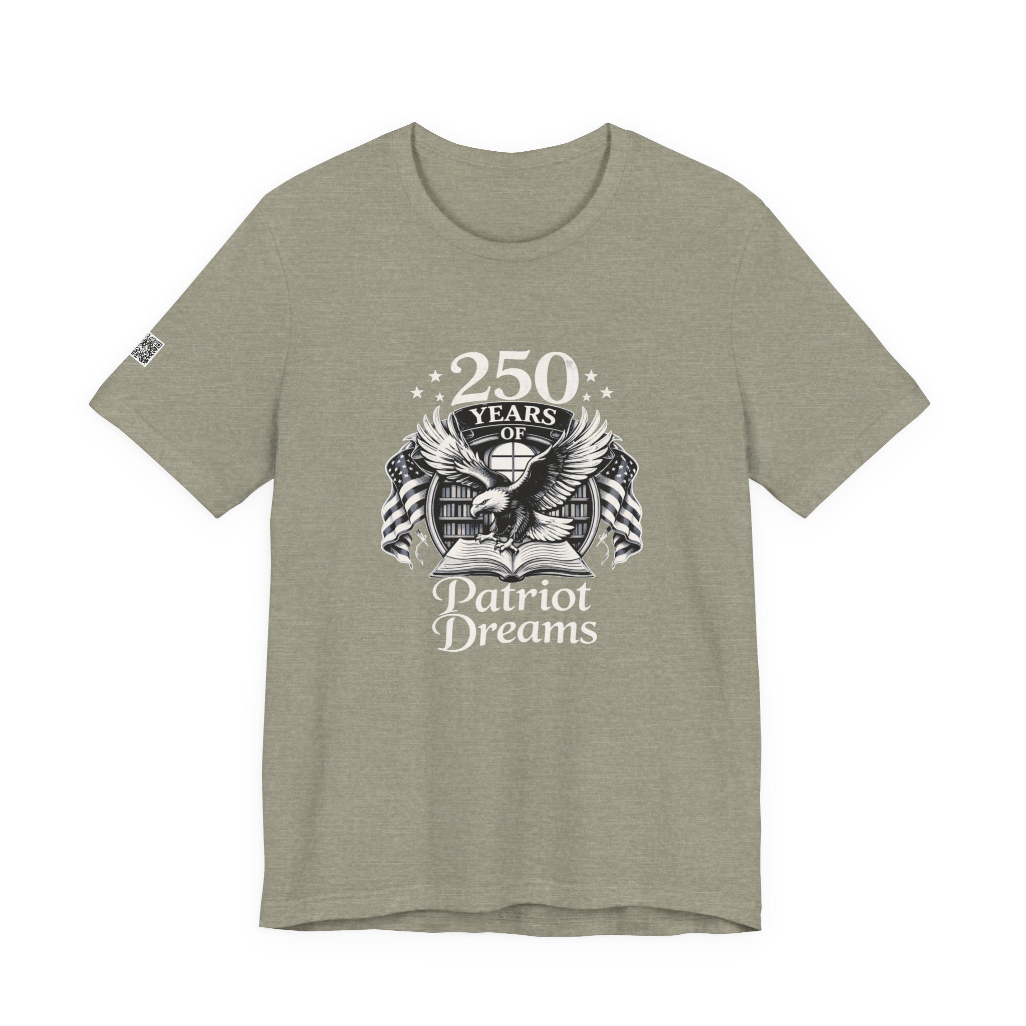 Celebrate 250 Years | Patriot Dreams | BW Logo | Jersey Unisex T-Shirt