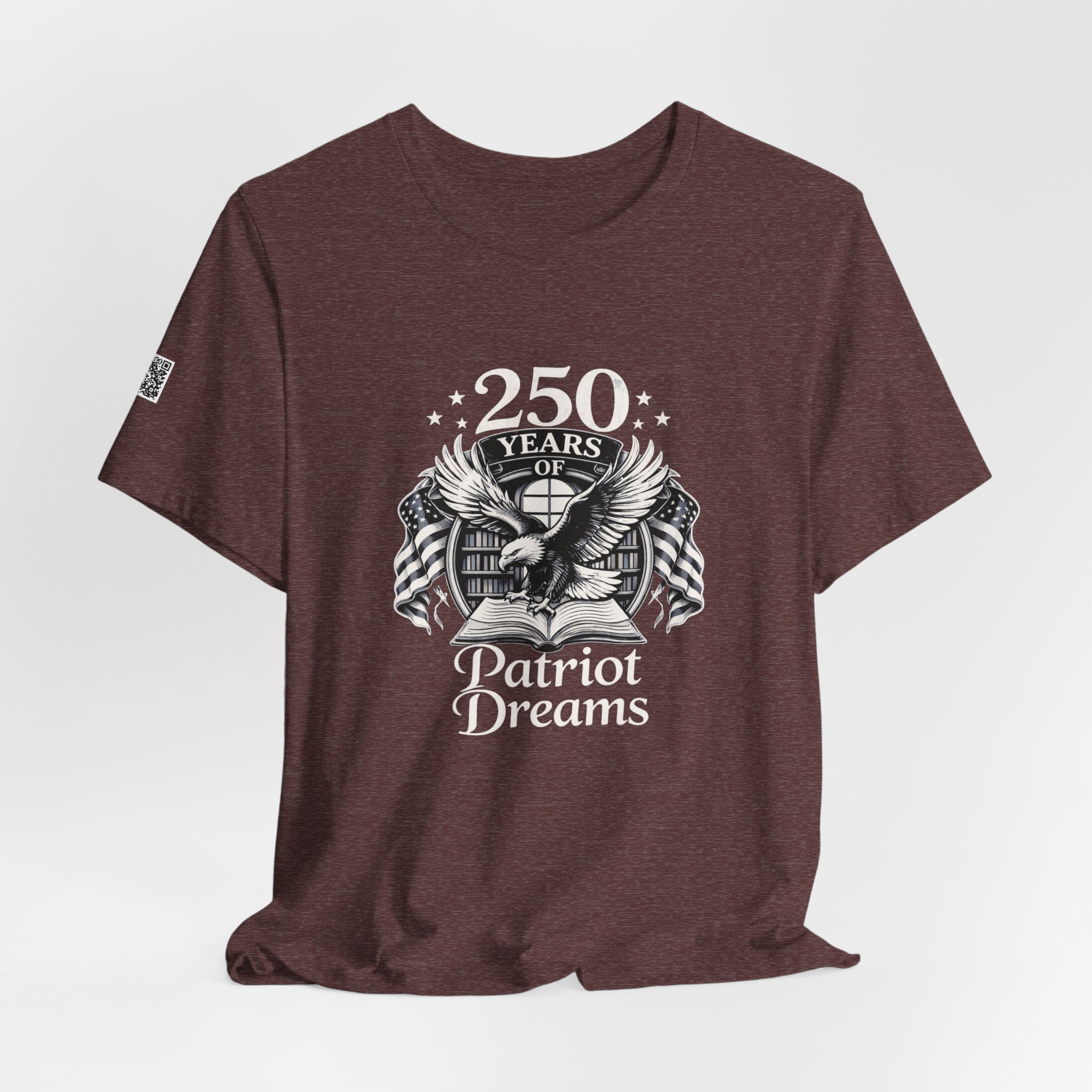 Celebrate 250 Years | Patriot Dreams | BW Logo | Jersey Unisex T-Shirt