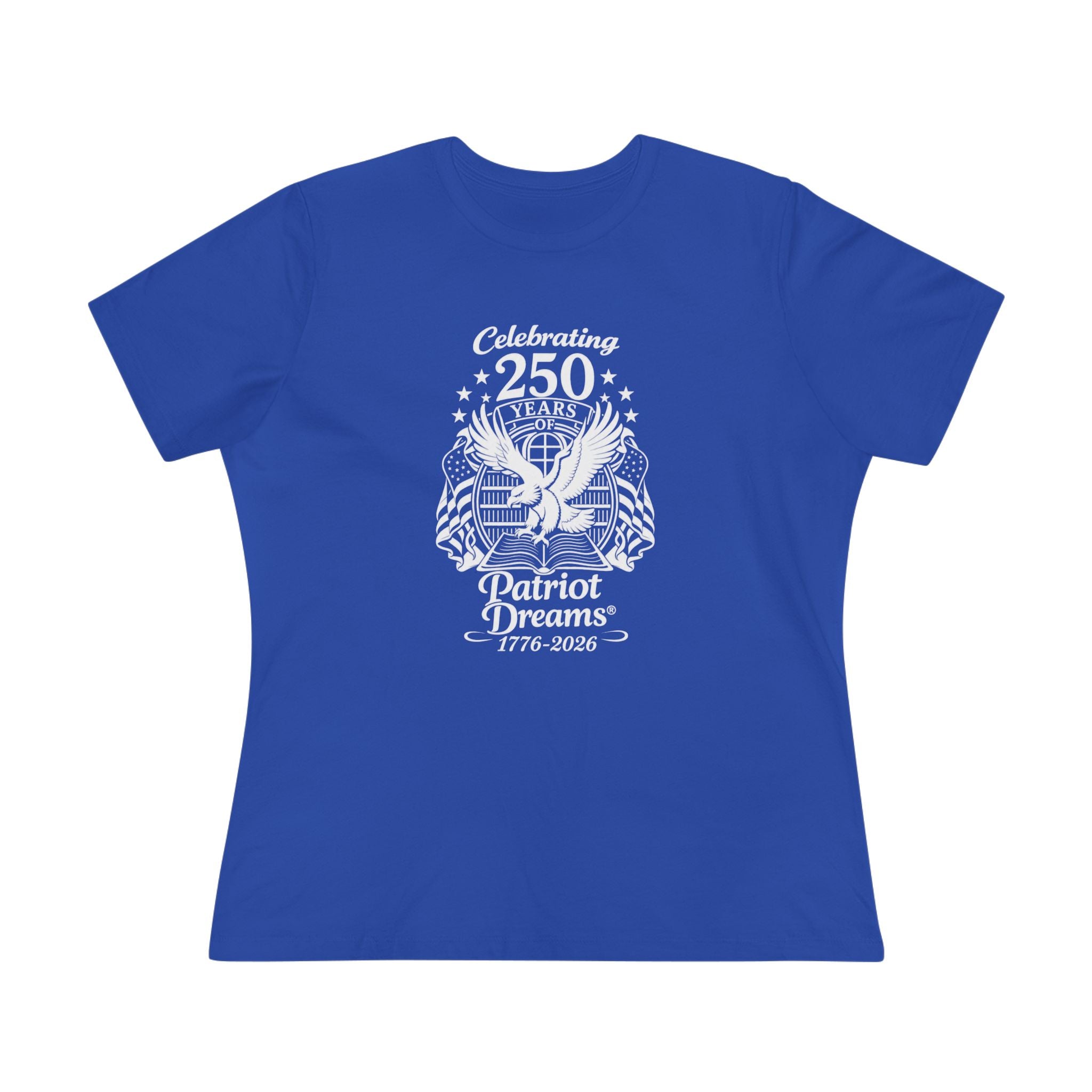 Celebrate 250 Years | White Logo | Patriot Dreams | Women's Relaxed T-Shirt