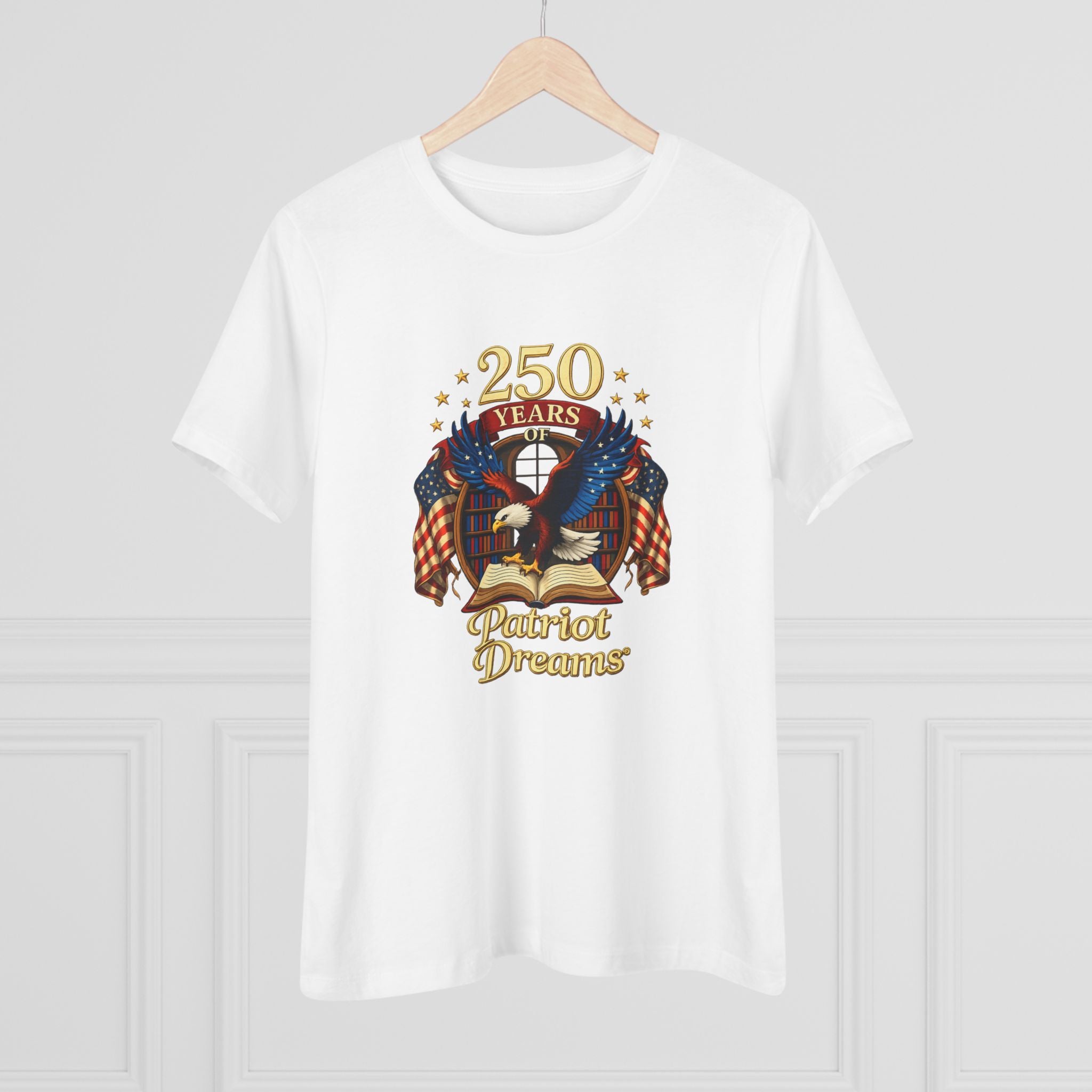 Celebrate 250 Years Golden | Patriot Dreams | Women's Relaxed T-Shirt