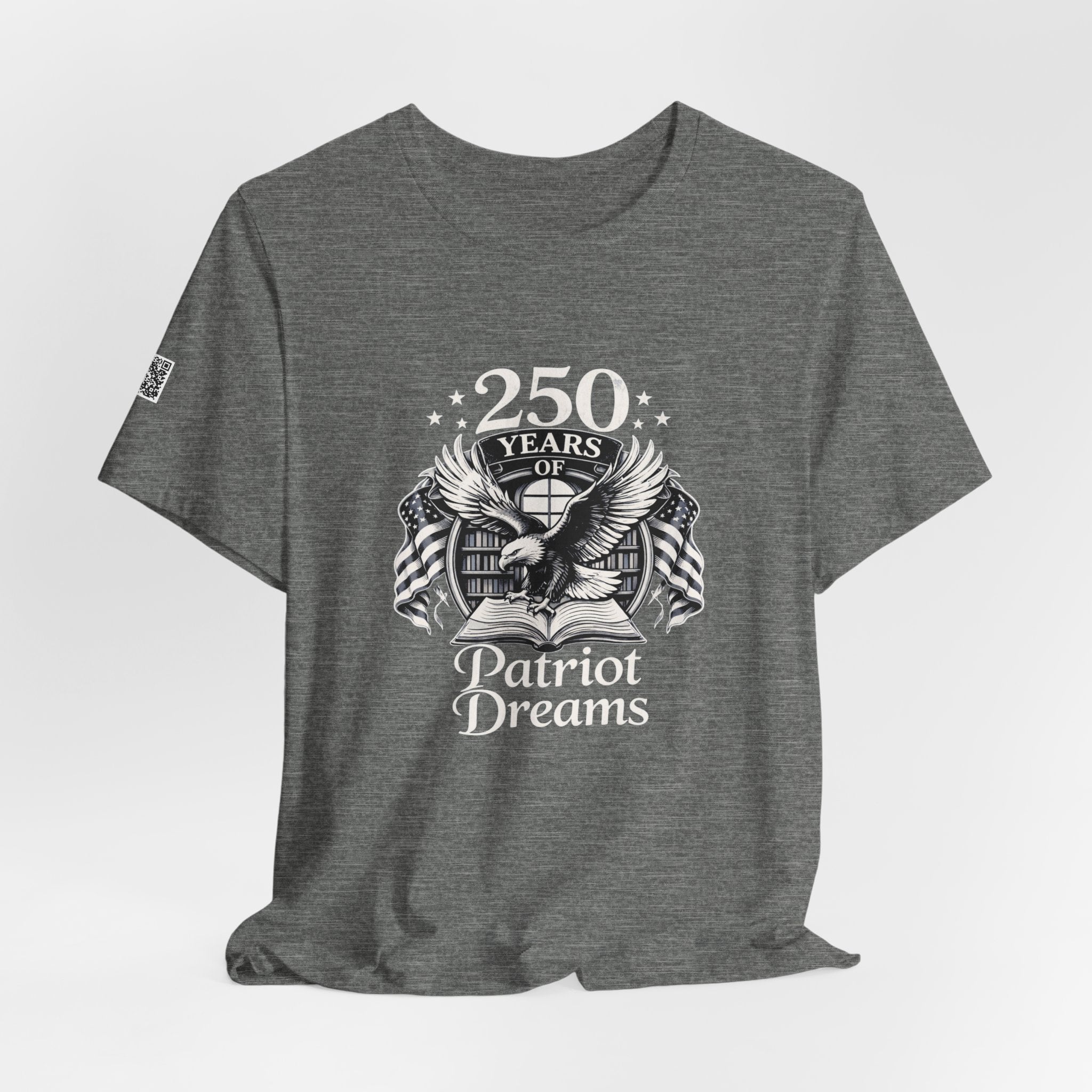 Celebrate 250 Years | Patriot Dreams | BW Logo | Jersey Unisex T-Shirt