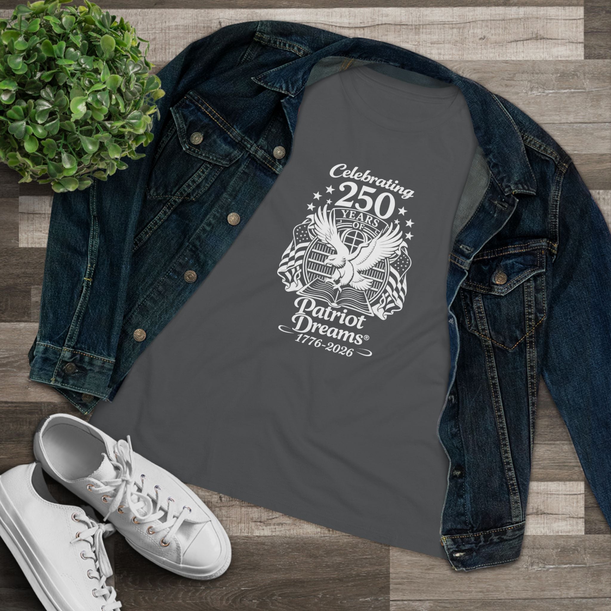 Celebrate 250 Years | White Logo | Patriot Dreams | Women's Relaxed T-Shirt