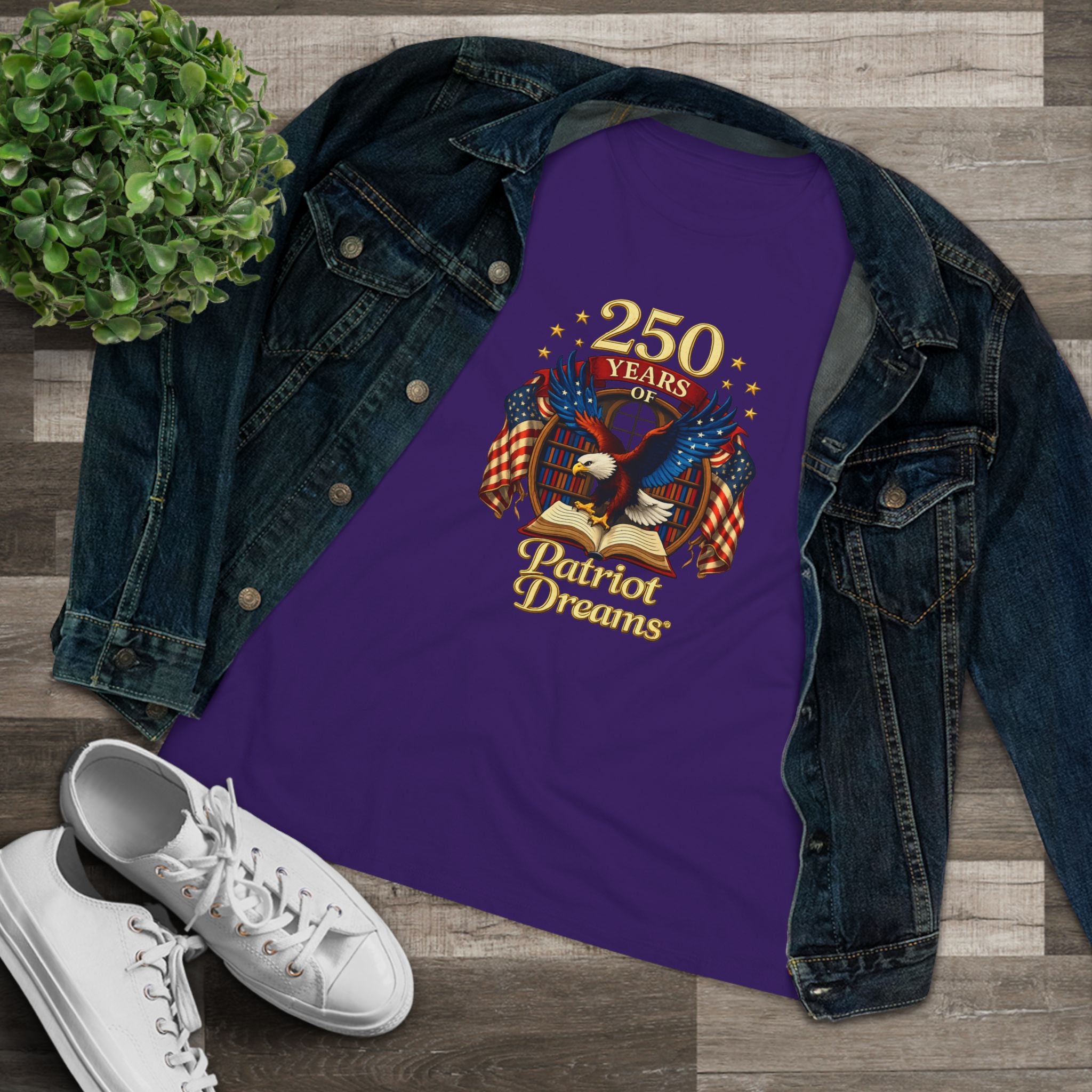 Celebrate 250 Years Golden | Patriot Dreams | Women's Relaxed T-Shirt
