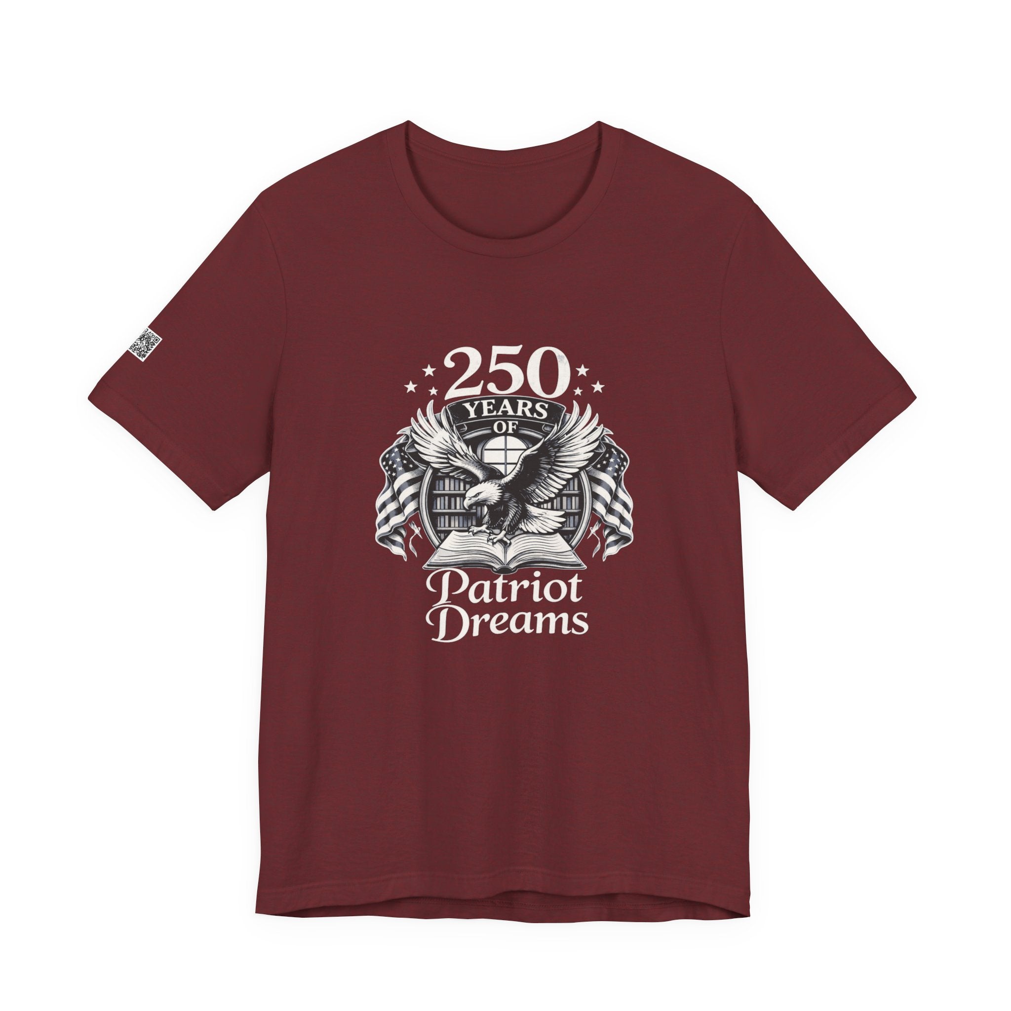 Celebrate 250 Years | Patriot Dreams | BW Logo | Jersey Unisex T-Shirt