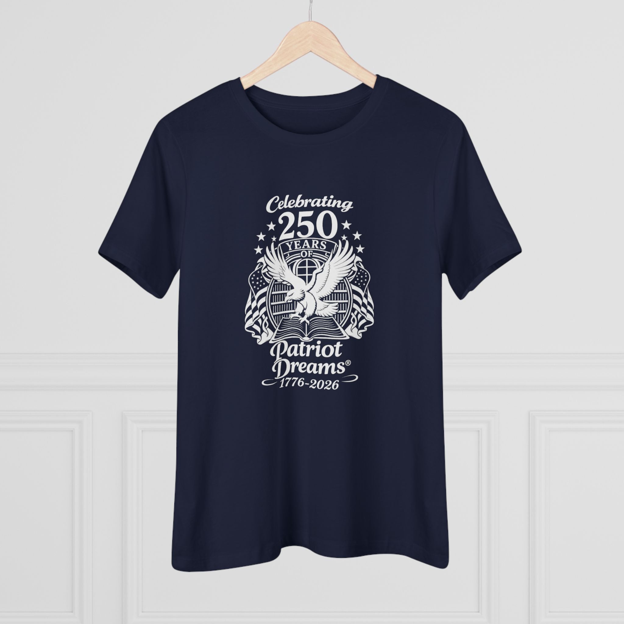 Celebrate 250 Years | White Logo | Patriot Dreams | Women's Relaxed T-Shirt