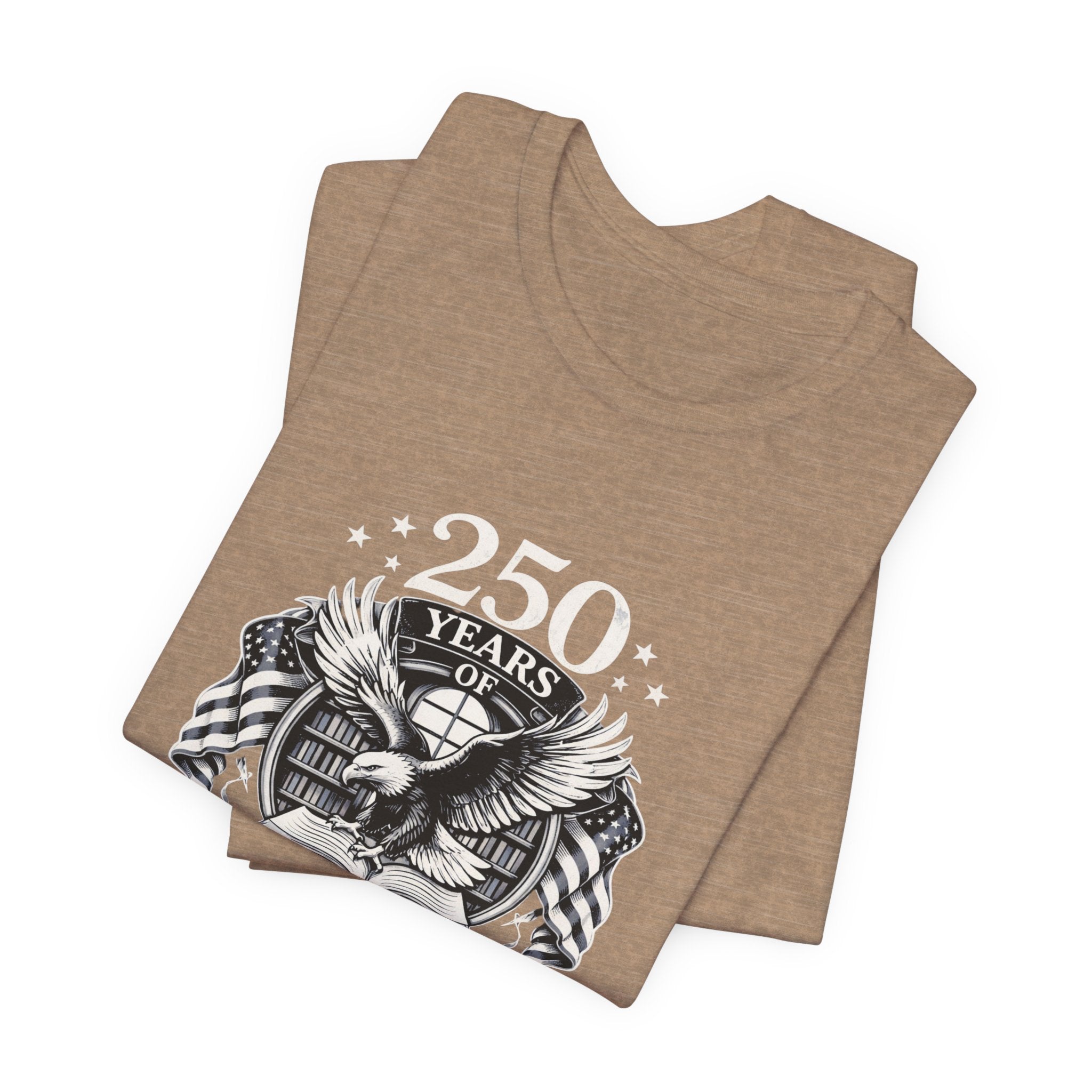 Celebrate 250 Years | Patriot Dreams | BW Logo | Jersey Unisex T-Shirt