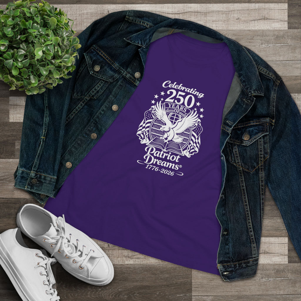 Celebrate 250 Years | White Logo | Patriot Dreams | Women's Relaxed T-Shirt