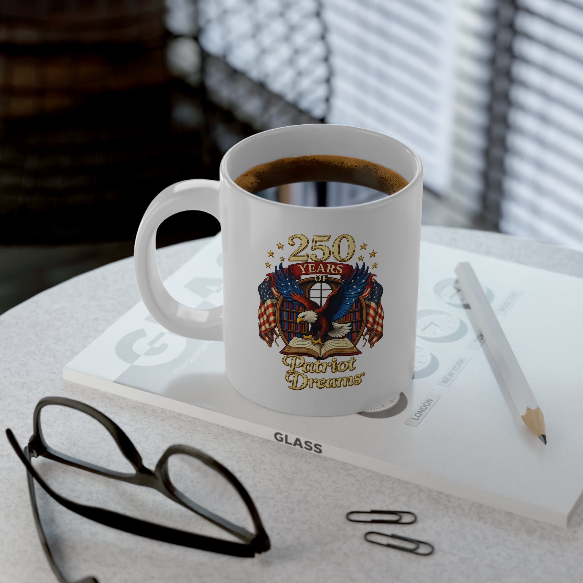 Celebrate 250 Years Golden | Patriot Dreams | Ceramic Mug 20oz