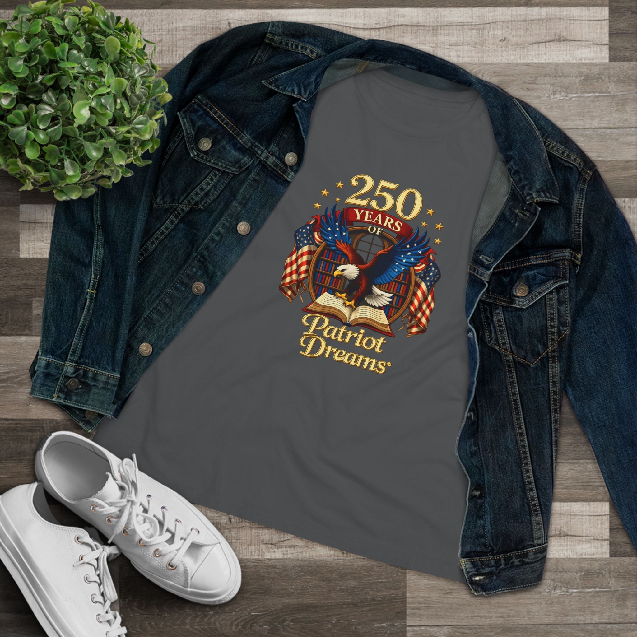Celebrate 250 Years Golden | Patriot Dreams | Women's Relaxed T-Shirt
