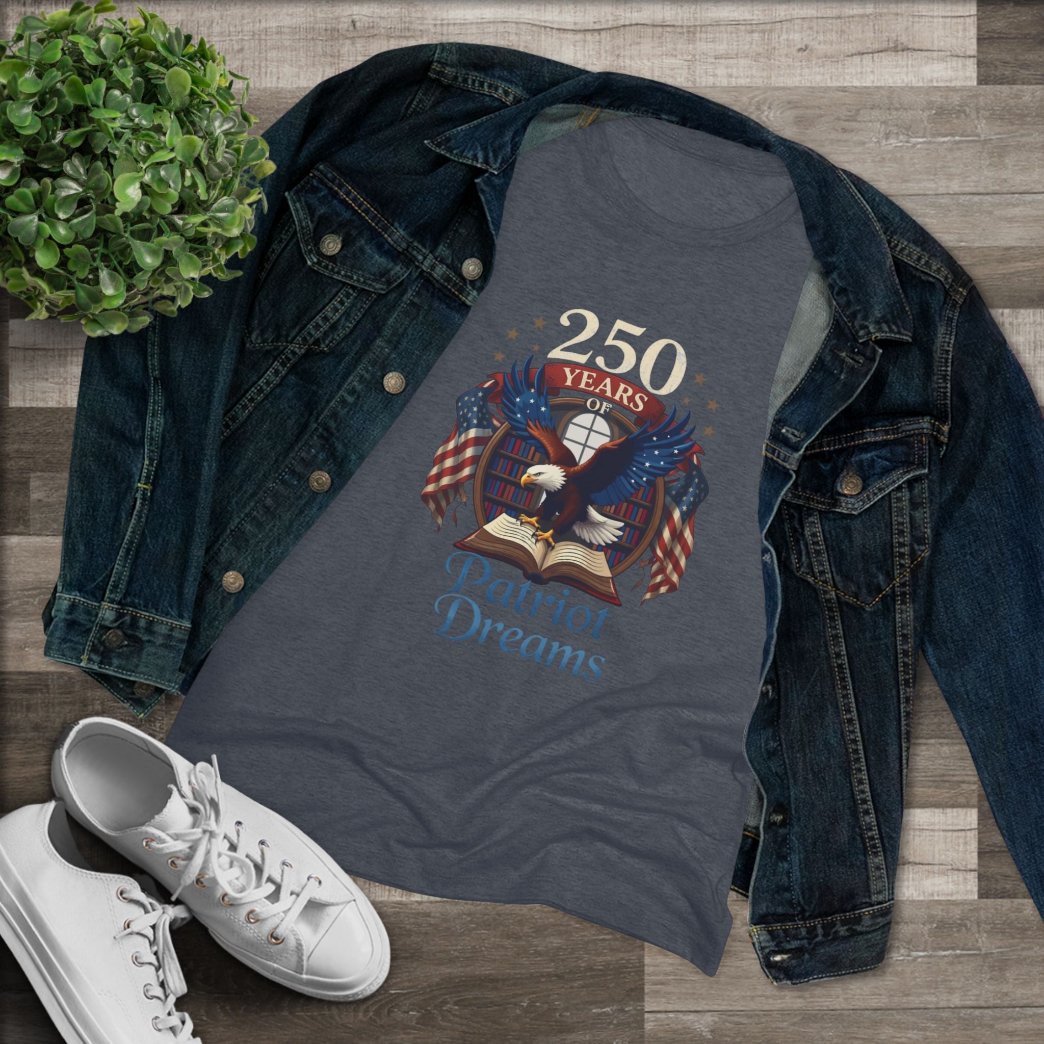 Celebrate 250 Years | Patriot Dreams | Premium Tri-Blend Women's T-Shirt