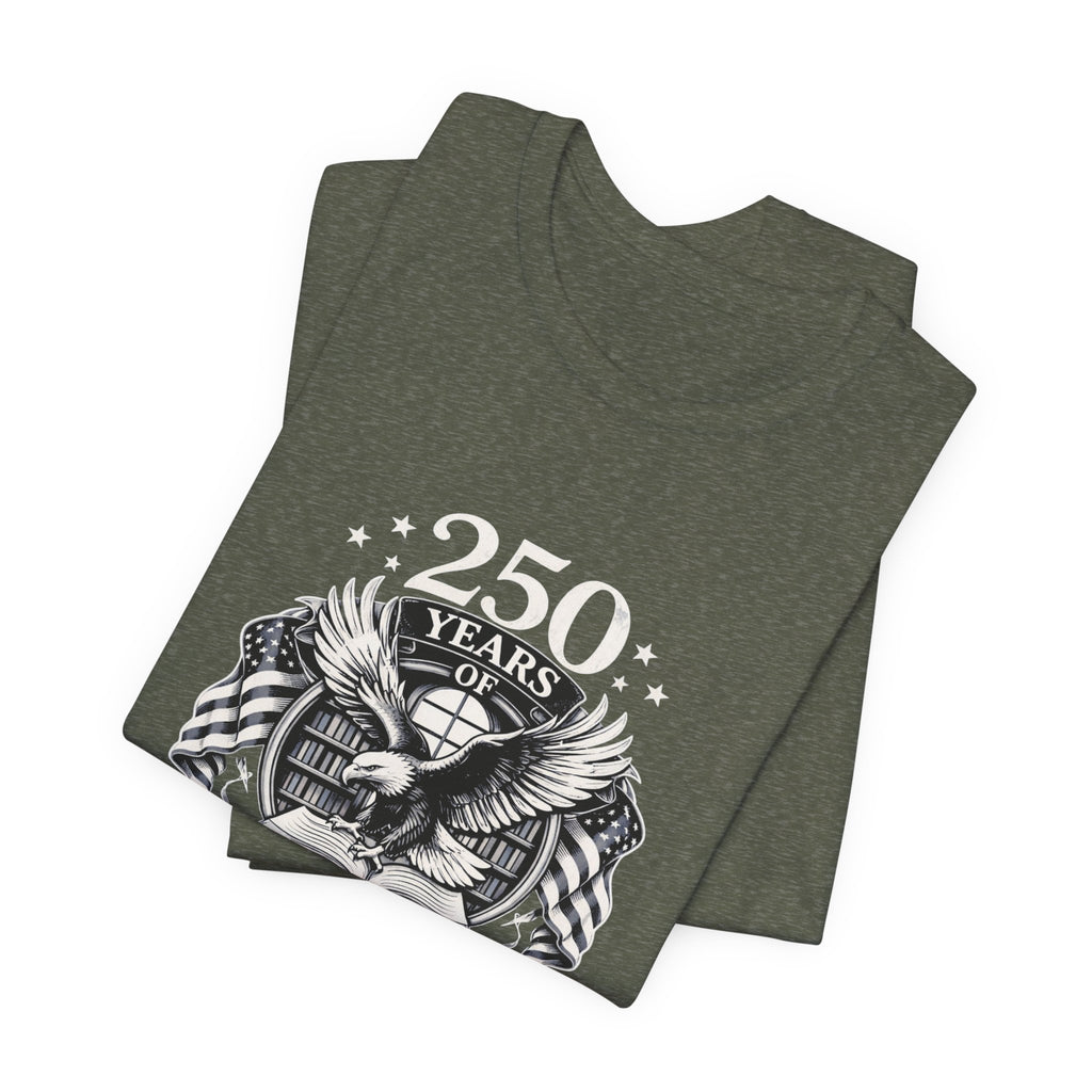 Celebrate 250 Years | Patriot Dreams | BW Logo | Jersey Unisex T-Shirt