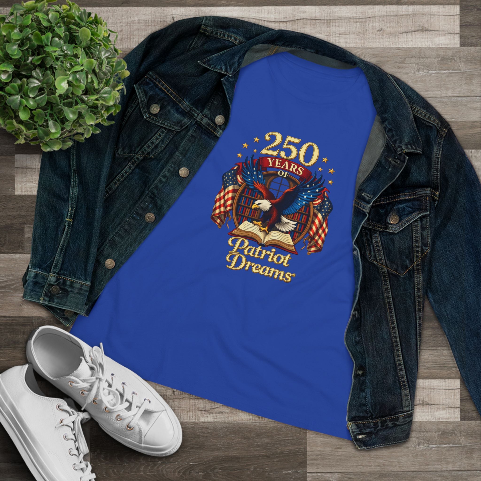 Celebrate 250 Years Golden | Patriot Dreams | Women's Relaxed T-Shirt