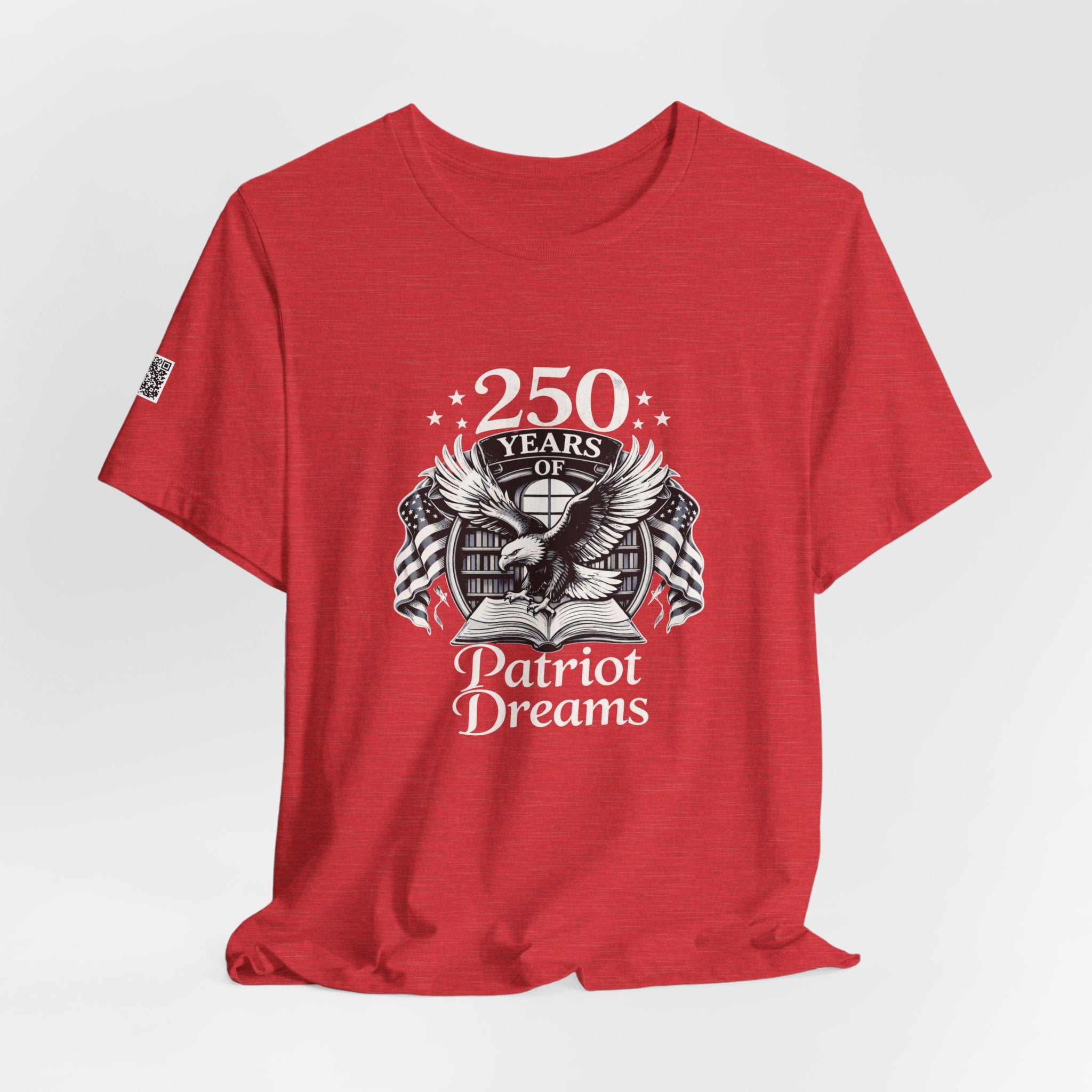 Celebrate 250 Years | Patriot Dreams | BW Logo | Jersey Unisex T-Shirt