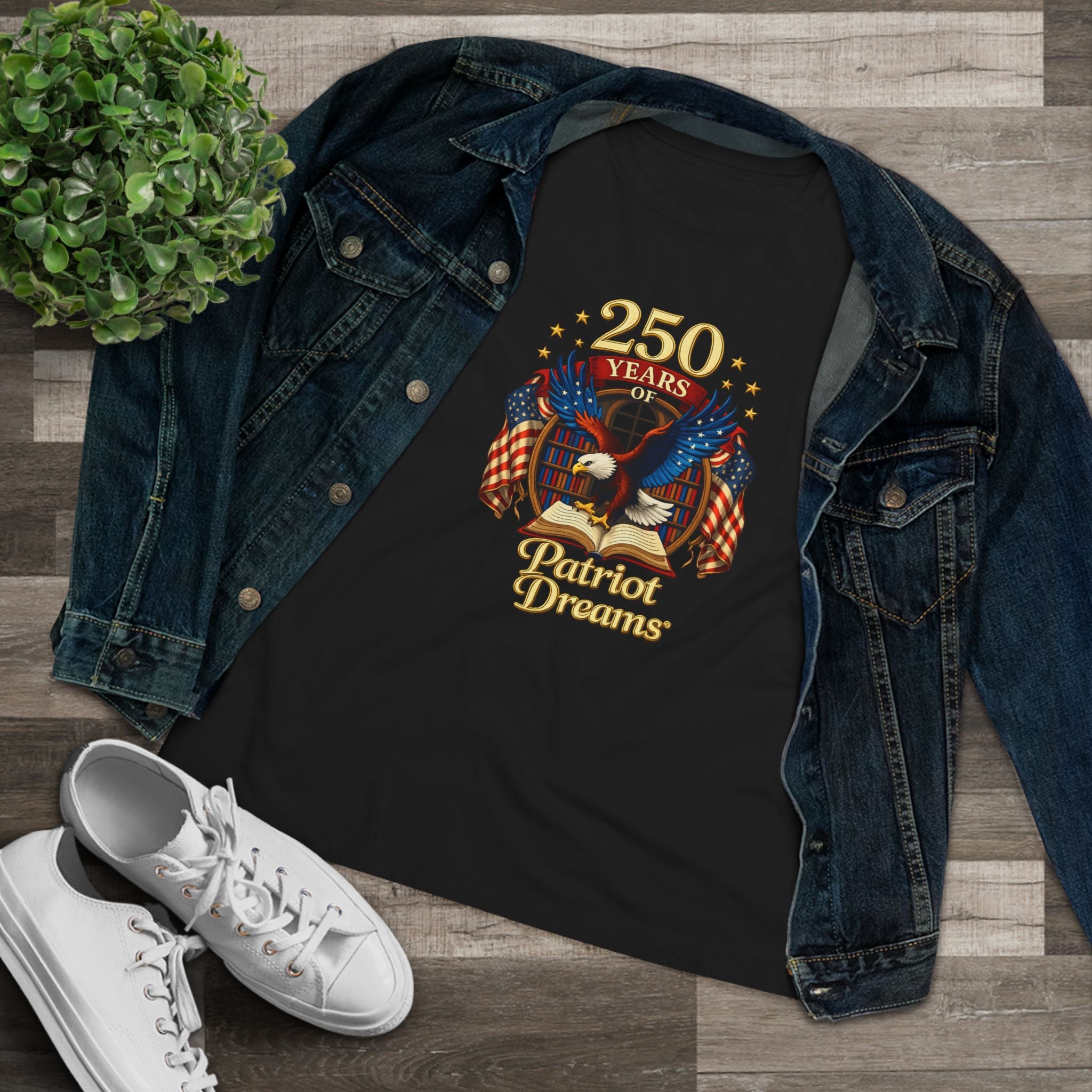 Celebrate 250 Years Golden | Patriot Dreams | Women's Relaxed T-Shirt