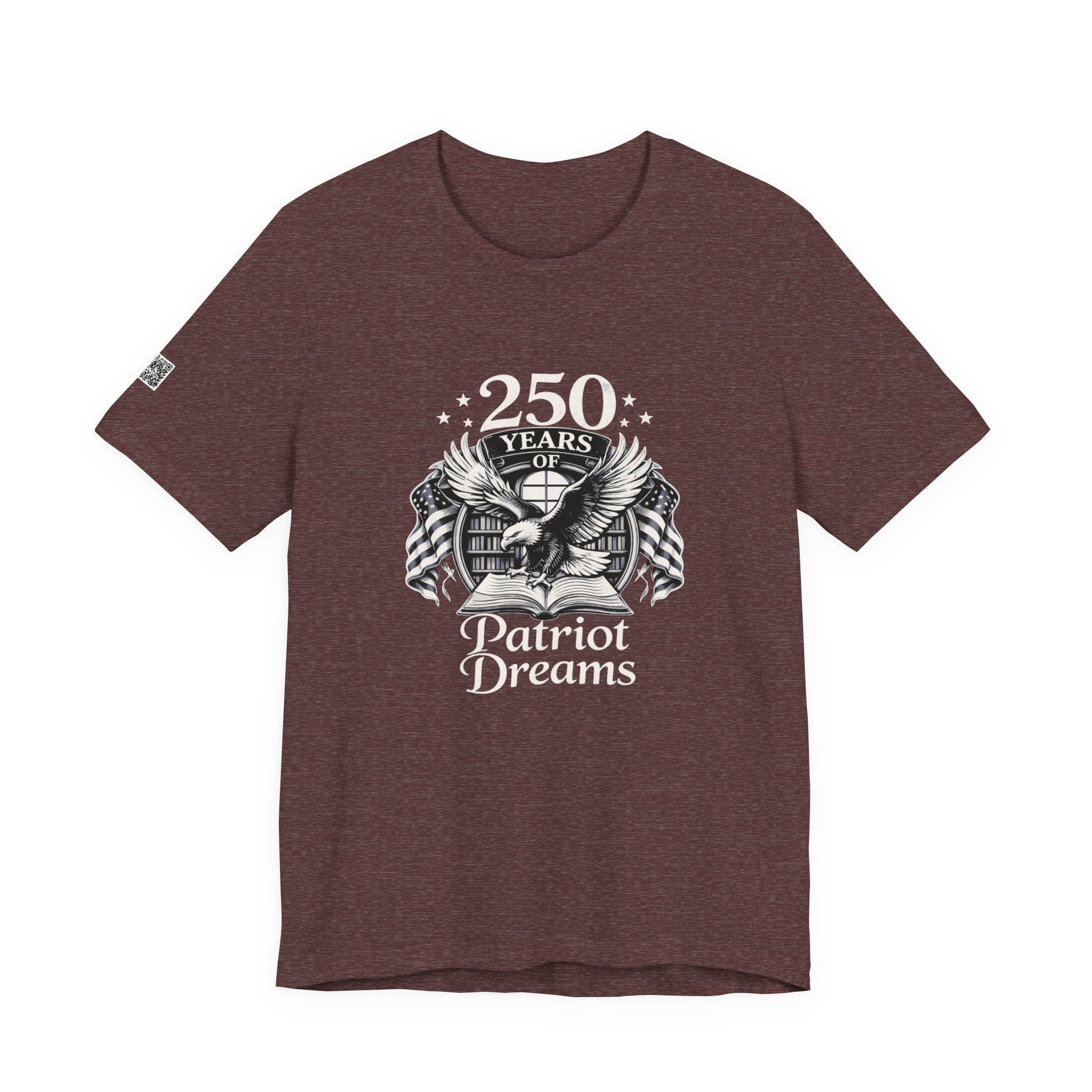 Celebrate 250 Years | Patriot Dreams | BW Logo | Jersey Unisex T-Shirt