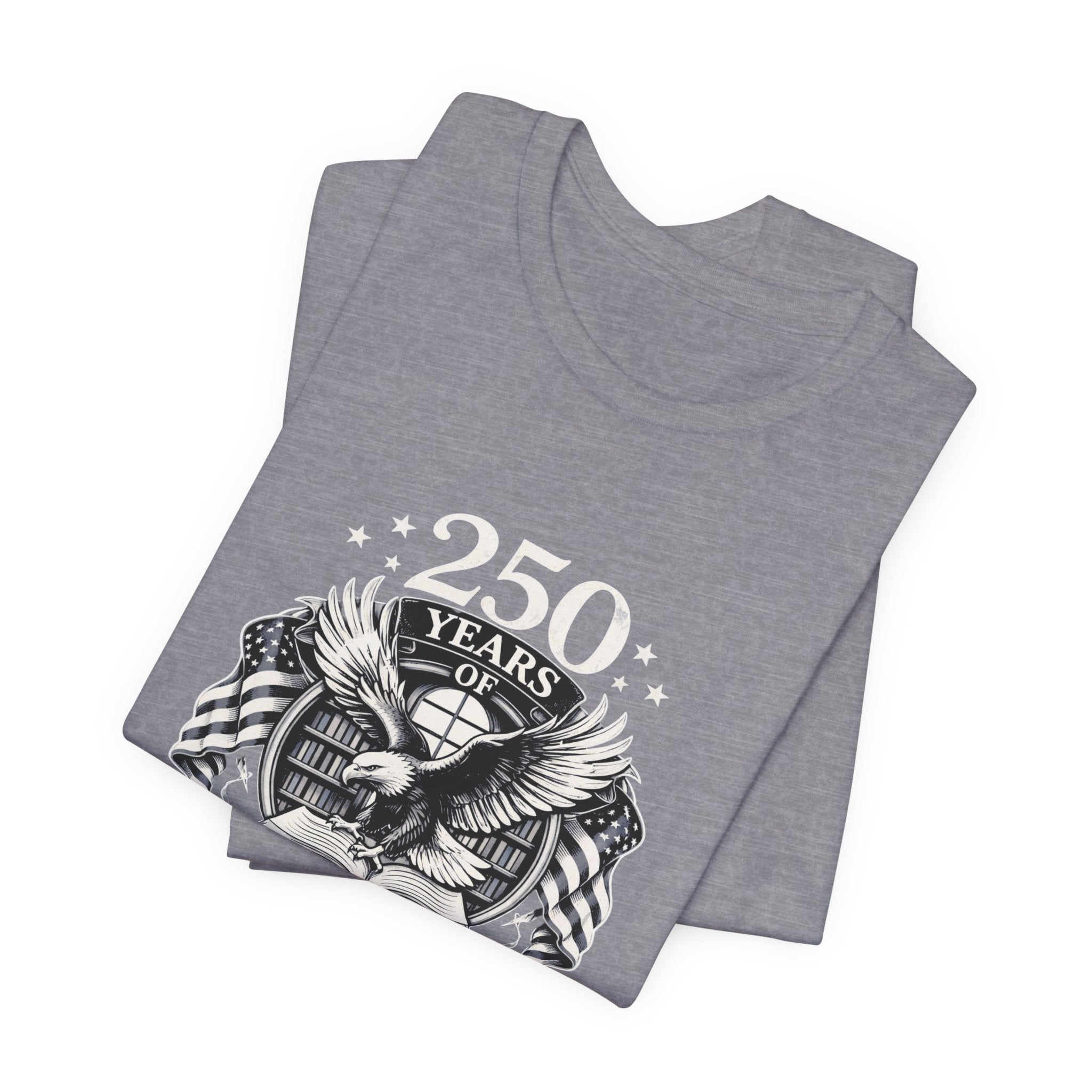 Celebrate 250 Years | Patriot Dreams | BW Logo | Jersey Unisex T-Shirt