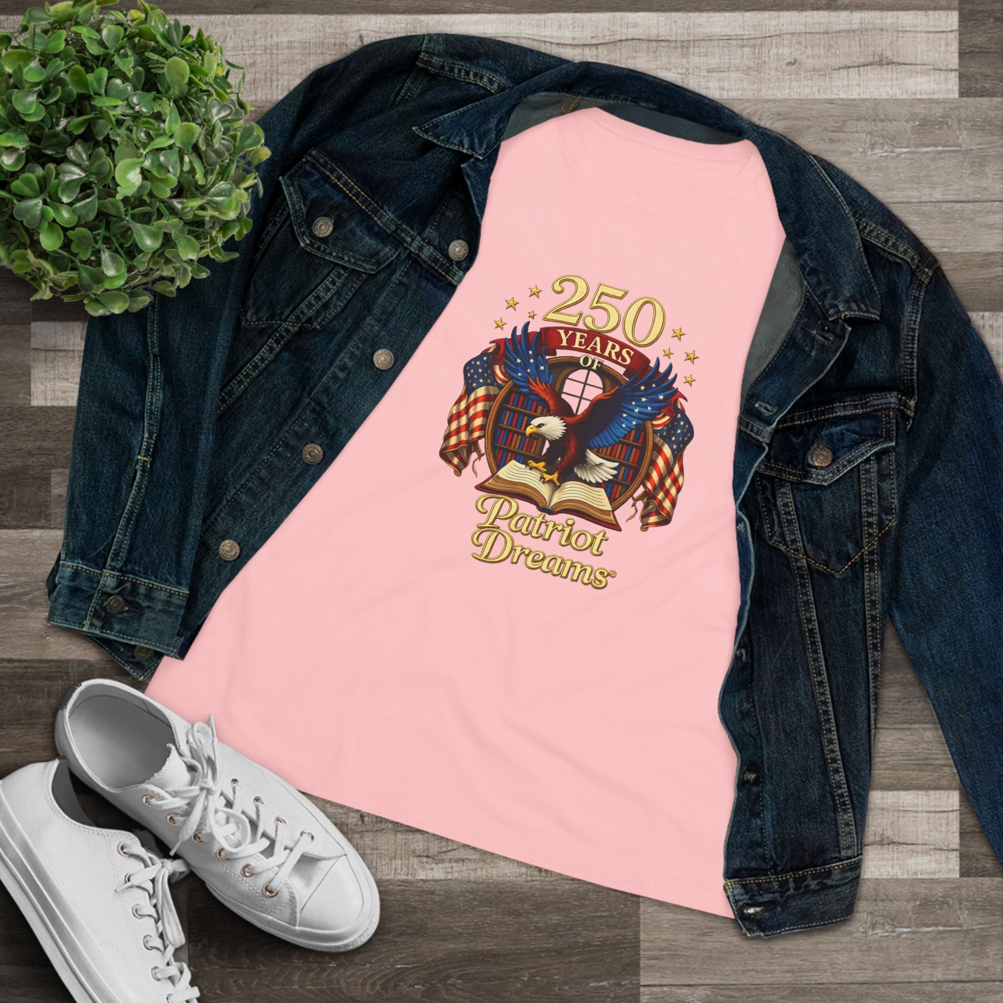 Celebrate 250 Years Golden | Patriot Dreams | Women's Relaxed T-Shirt