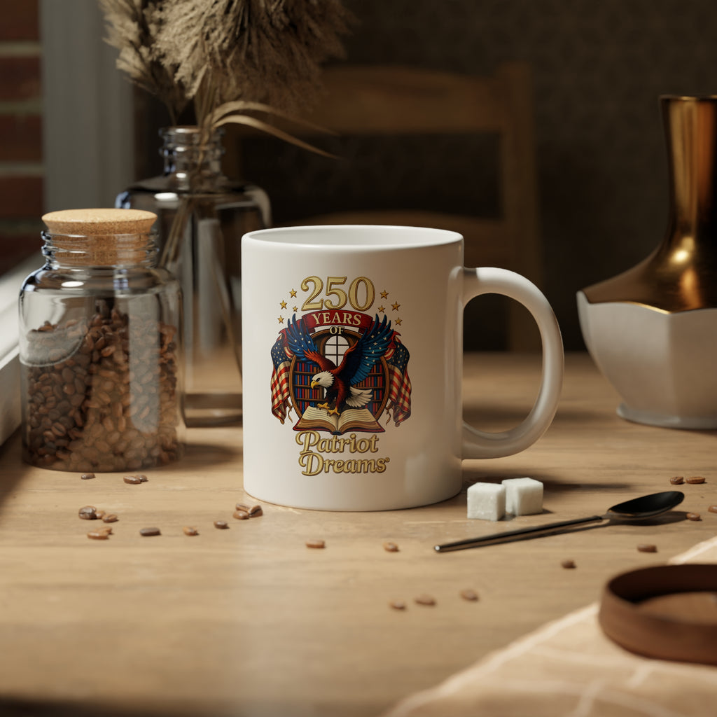 Celebrate 250 Years Golden | Patriot Dreams | Ceramic Mug 20oz
