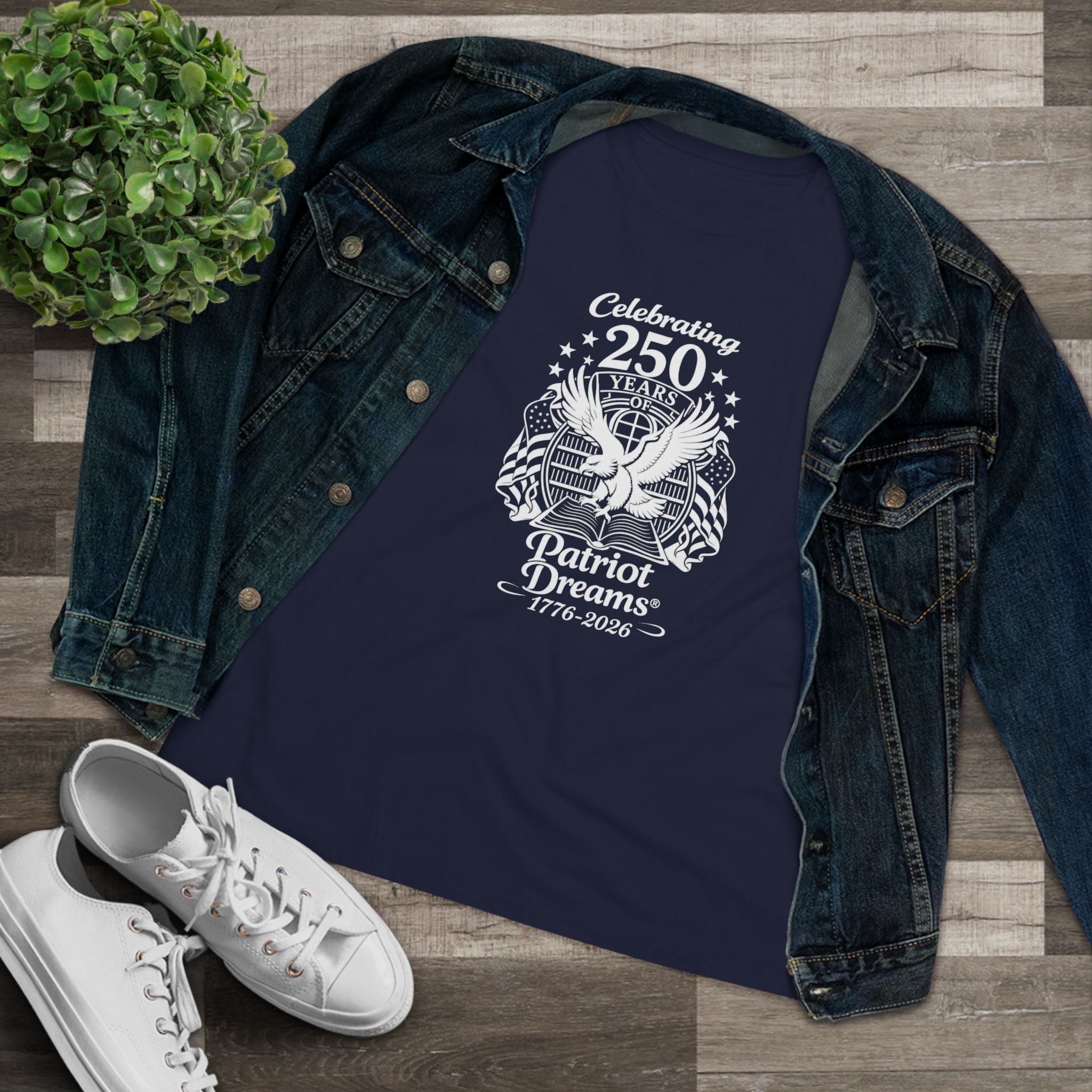 Celebrate 250 Years | White Logo | Patriot Dreams | Women's Relaxed T-Shirt