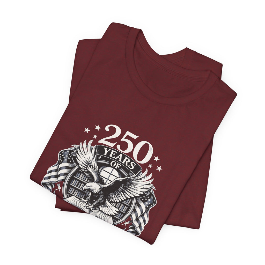 Celebrate 250 Years | Patriot Dreams | BW Logo | Jersey Unisex T-Shirt