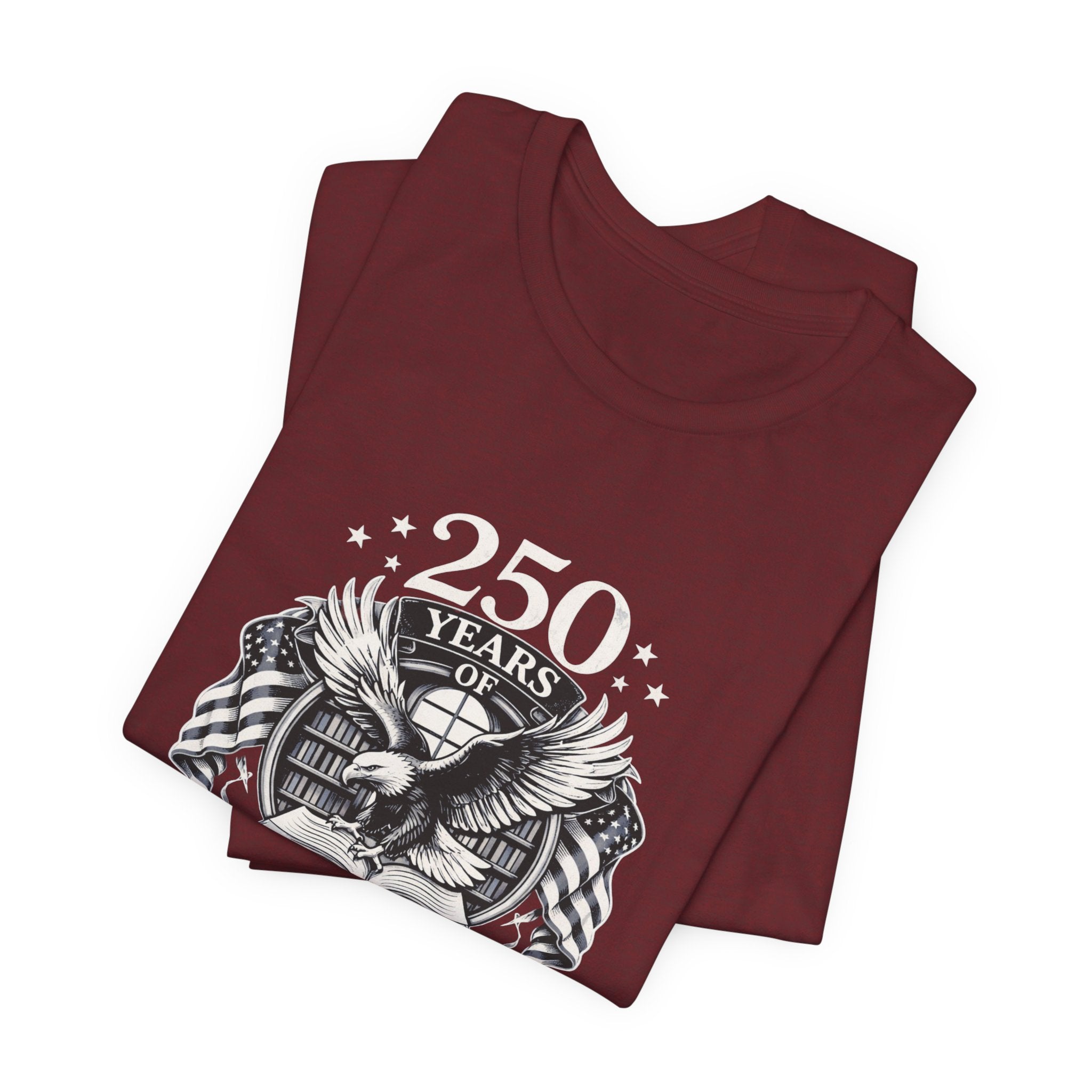 Celebrate 250 Years | Patriot Dreams | BW Logo | Jersey Unisex T-Shirt