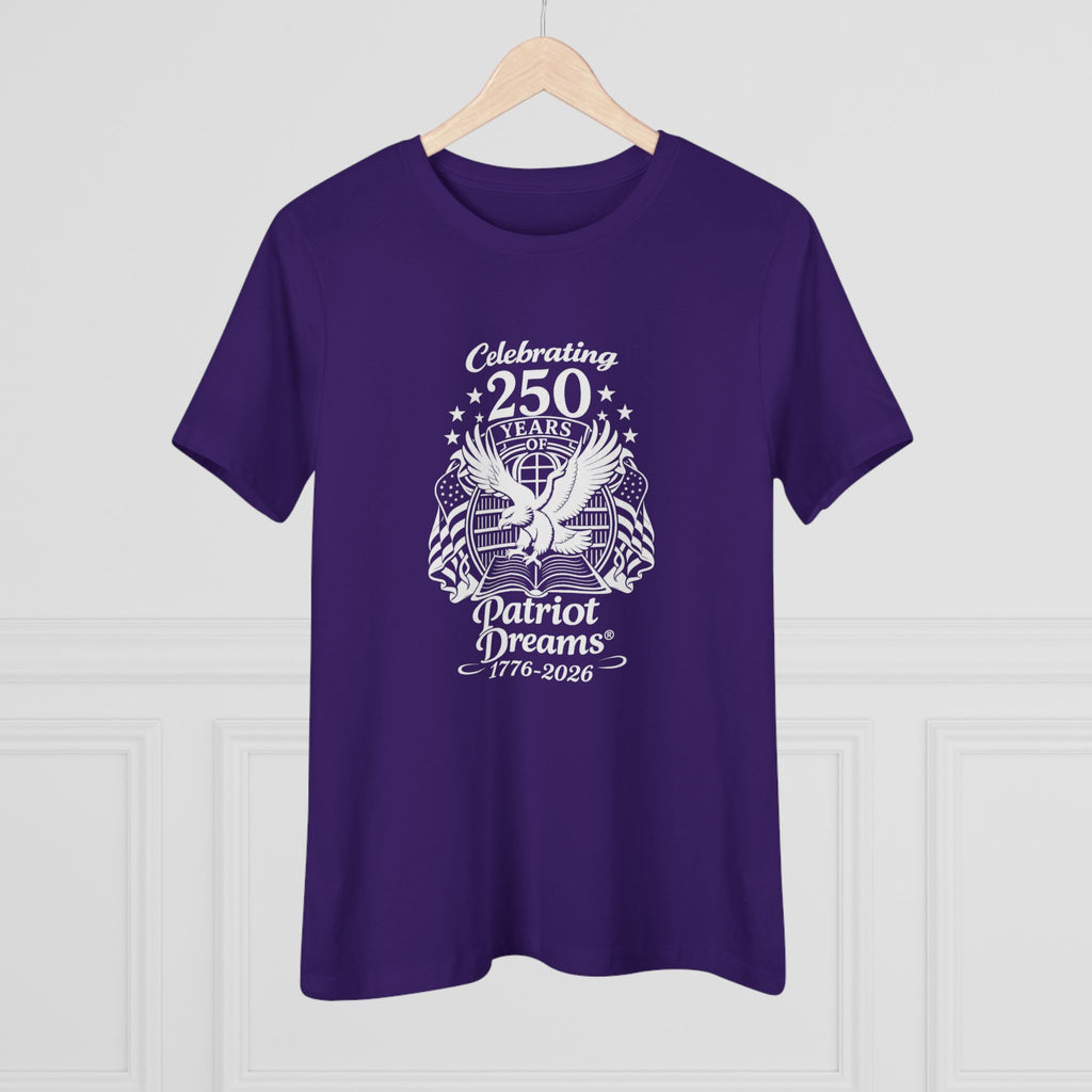 Celebrate 250 Years | White Logo | Patriot Dreams | Women's Relaxed T-Shirt
